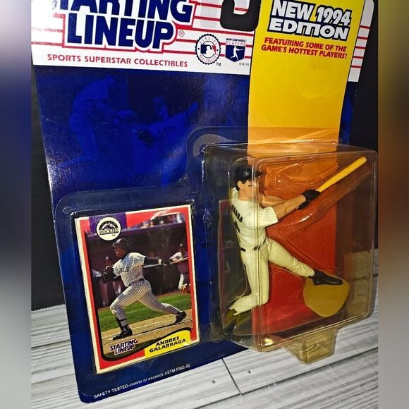 1994 Starting Lineup MLB Baseball Figure Andres Galarraga Colorado Rockies - Picture 5 of 7